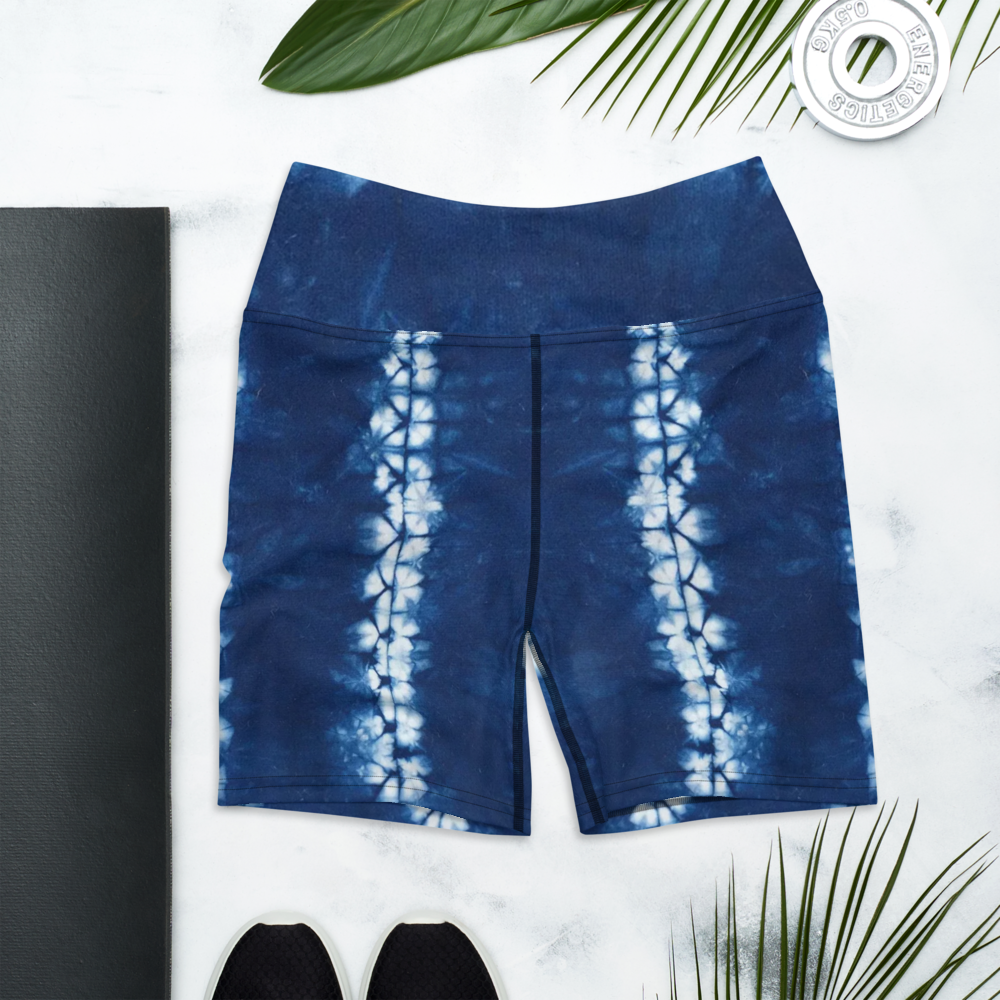 ROYAL ICONIC | Shibori Indigo Ink Tie Dye Biking Shorts SHIBORI 2