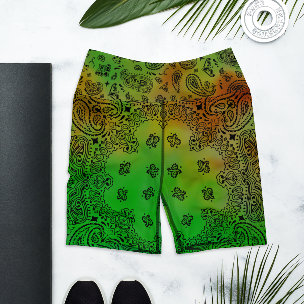 ROYAL ICONIC | OG Candy Bandana Tie Dye Paisley Cloud Dye Biking Shorts Set Alien Gator