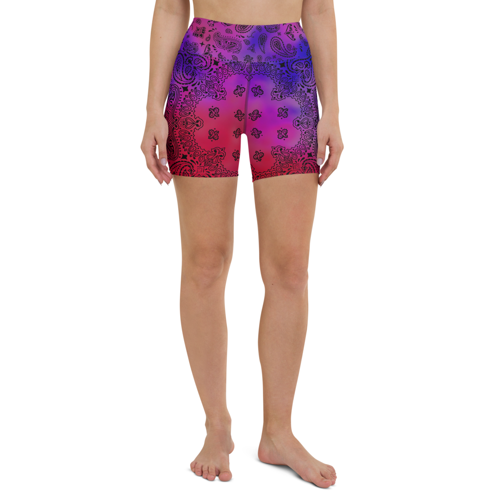 ROYAL ICONIC | OG Candy Bandana Tie Dye Paisley Cloud Dye Biking Shorts Set Brazy Cherry Cola