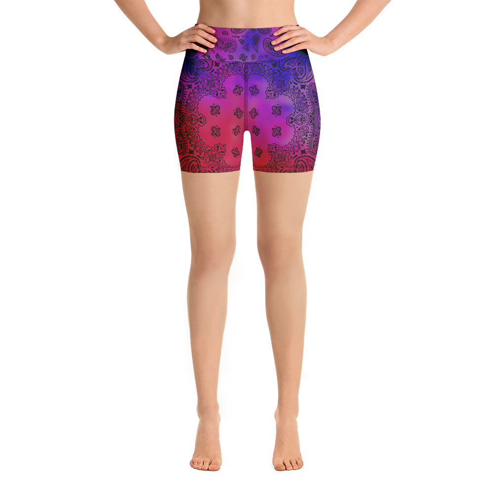 ROYAL ICONIC | OG Candy Bandana Tie Dye Paisley Cloud Dye Biking Shorts Set Brazy Cherry Cola