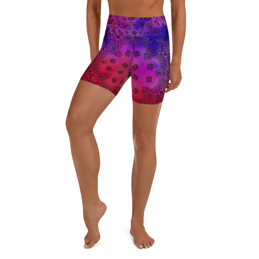 ROYAL ICONIC | OG Candy Bandana Tie Dye Paisley Cloud Dye Biking Shorts Set Brazy Cherry Cola
