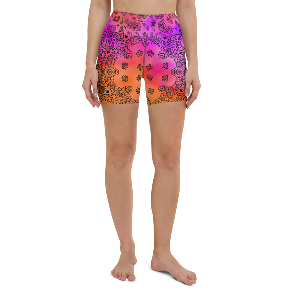 ROYAL ICONIC | OG Candy Bandana Tie Dye Paisley Cloud Dye Biking Shorts Set Sunset Tan Sands