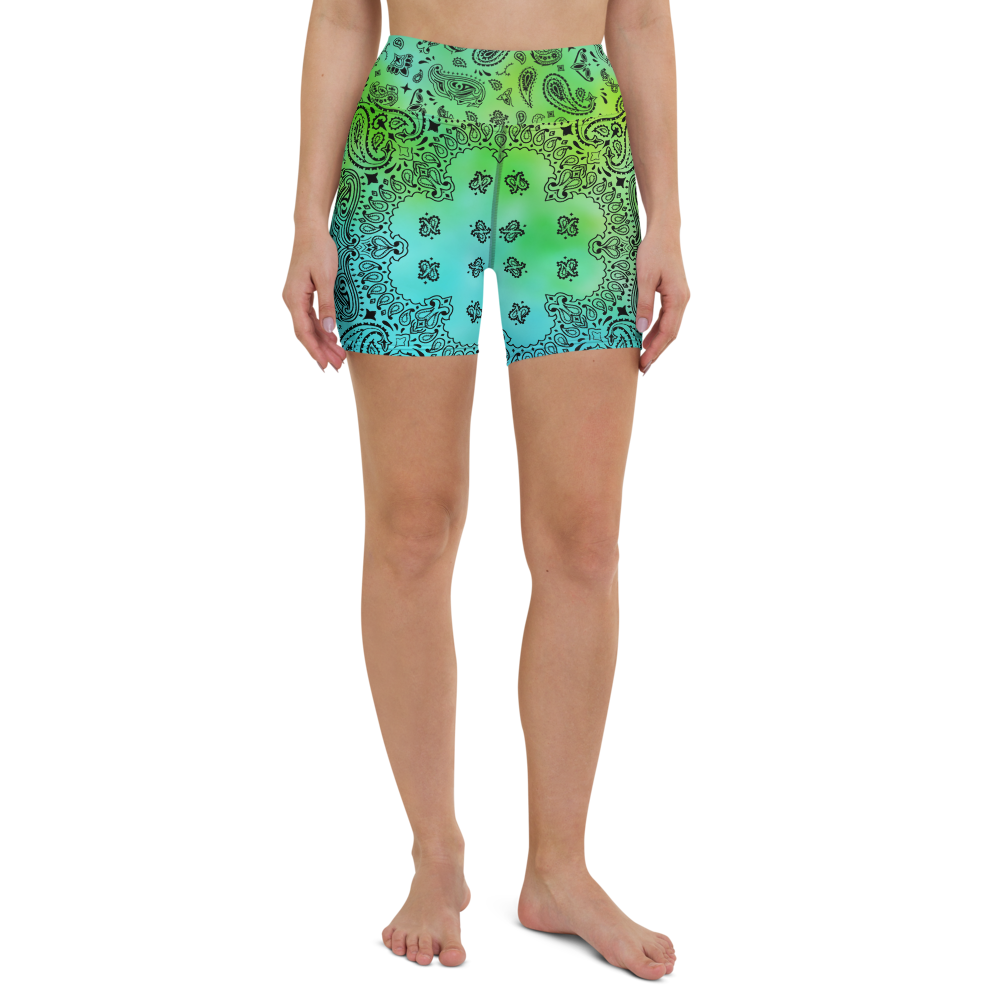 ROYAL ICONIC | OG Candy Bandana Tie Dye Paisley Cloud Dye Biking Shorts Set Alien Teal
