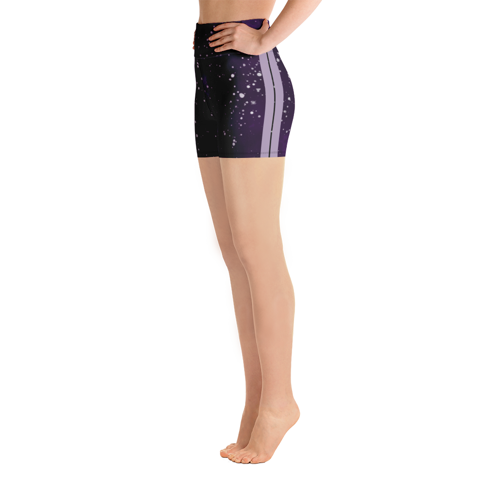 ROYAL ICONIC | Acid Wash Bleach Dye Galaxy Tie Dye Biking Shorts Malibu Side Stripe PURPLE