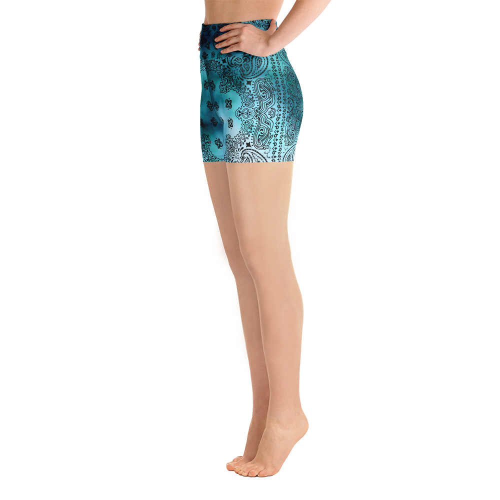 ROYAL ICONIC | OG Candy Bandana Tie Dye Paisley Cloud Dye Biking Shorts Set Sky Blue