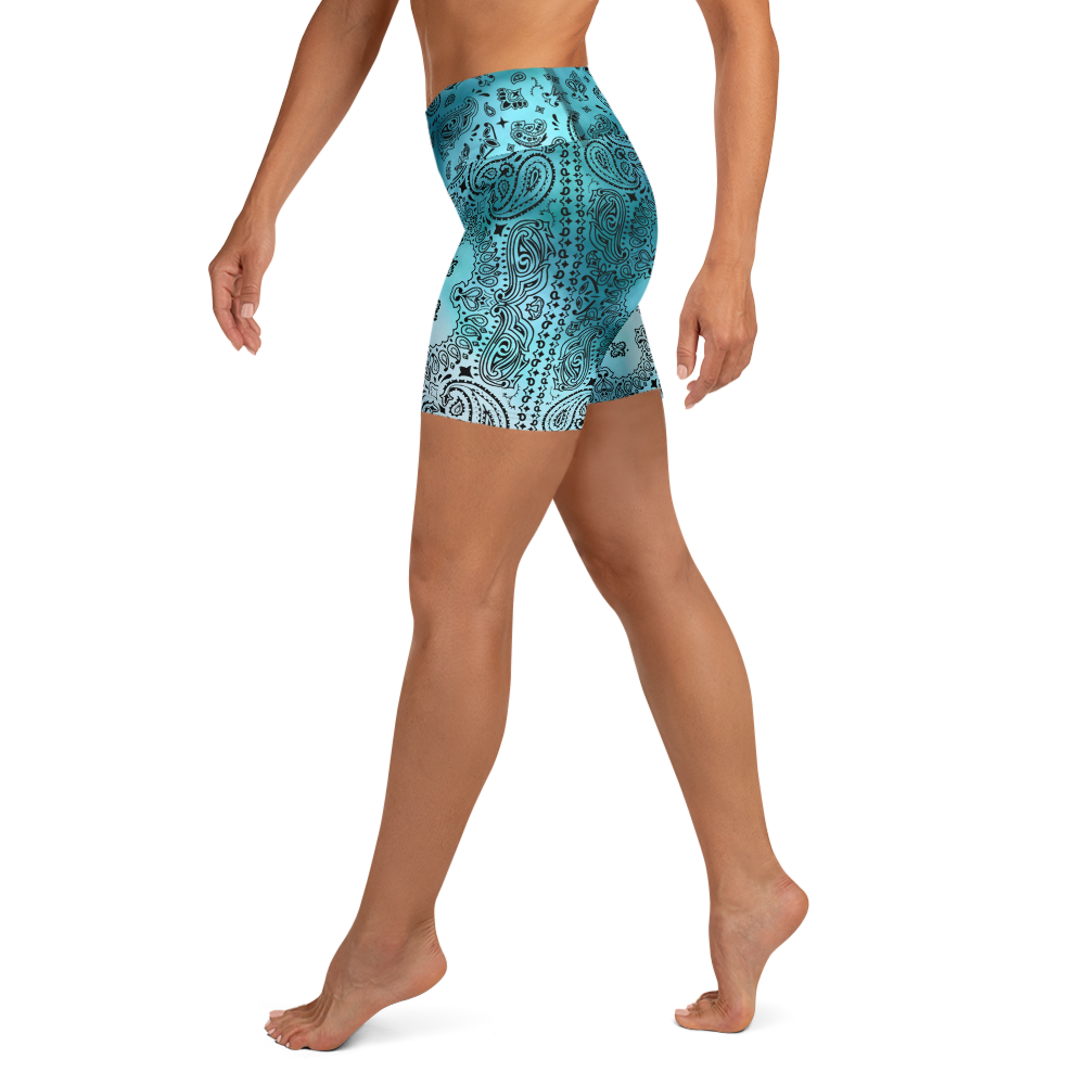 ROYAL ICONIC | OG Candy Bandana Tie Dye Paisley Cloud Dye Biking Shorts Set Sky Blue