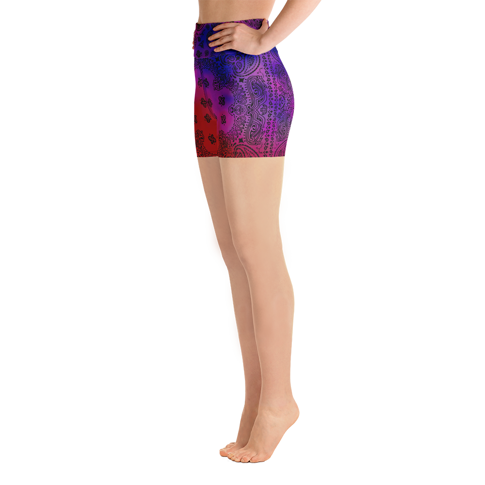 ROYAL ICONIC | OG Candy Bandana Tie Dye Paisley Cloud Dye Biking Shorts Set Brazy Cherry Cola