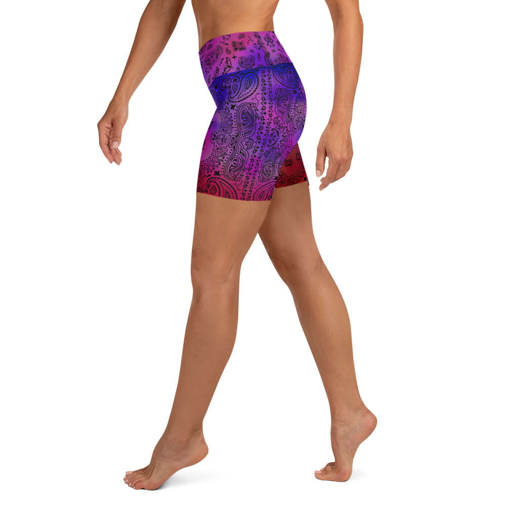ROYAL ICONIC | OG Candy Bandana Tie Dye Paisley Cloud Dye Biking Shorts Set Brazy Cherry Cola