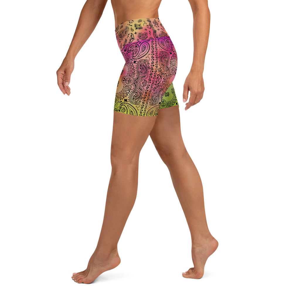 ROYAL ICONIC | OG Candy Bandana Tie Dye Paisley Cloud Dye Biking Shorts Set Pink Lemonade Strawberry Banana Cabaret