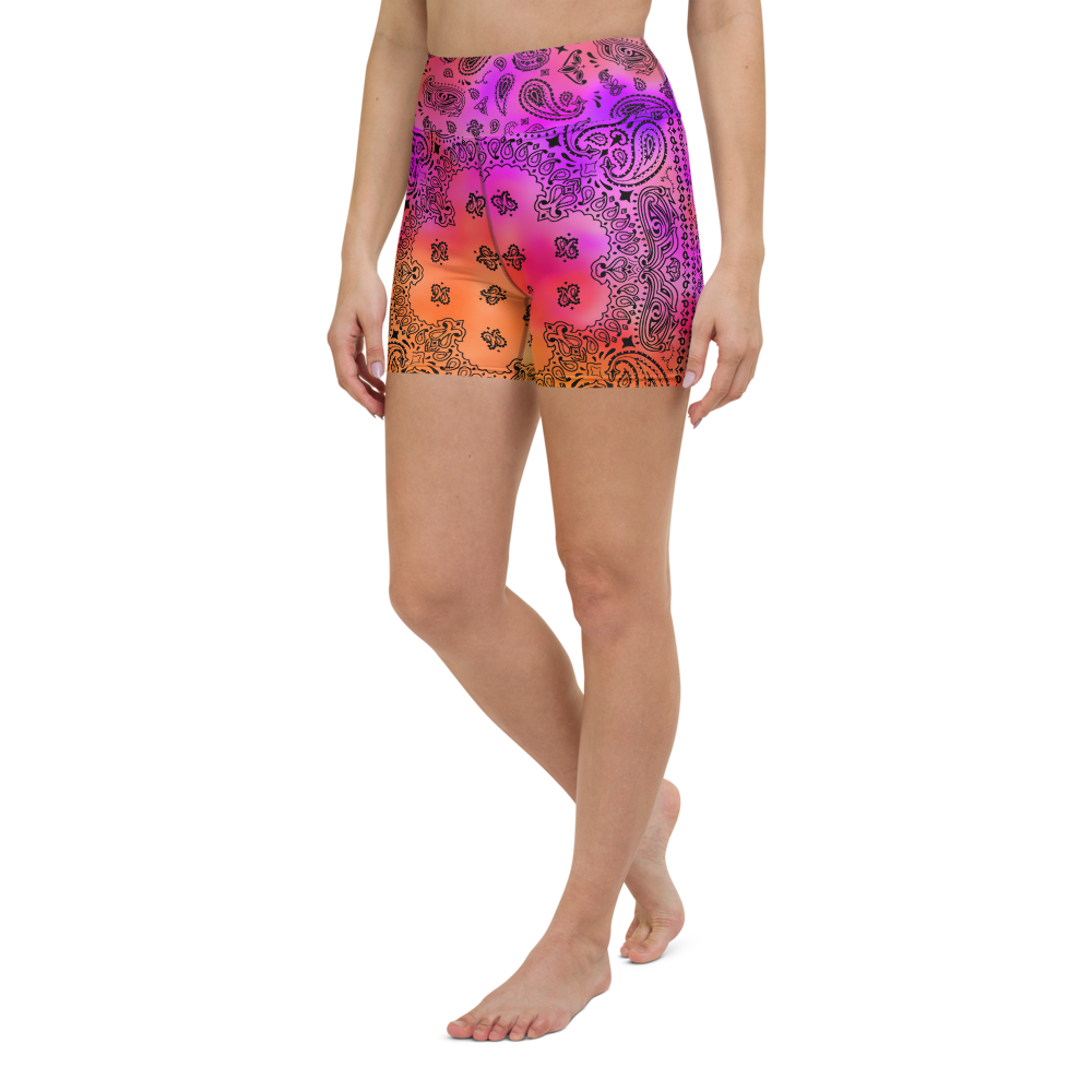 ROYAL ICONIC | OG Candy Bandana Tie Dye Paisley Cloud Dye Biking Shorts Set Sunset Tan Sands