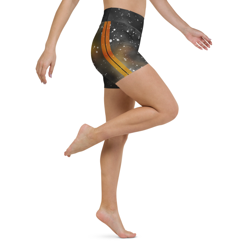ROYAL ICONIC | Acid Wash Bleach Dye Galaxy Tie Dye Biking Shorts Malibu Side Stripe Orange Sun Aether Grey Wash
