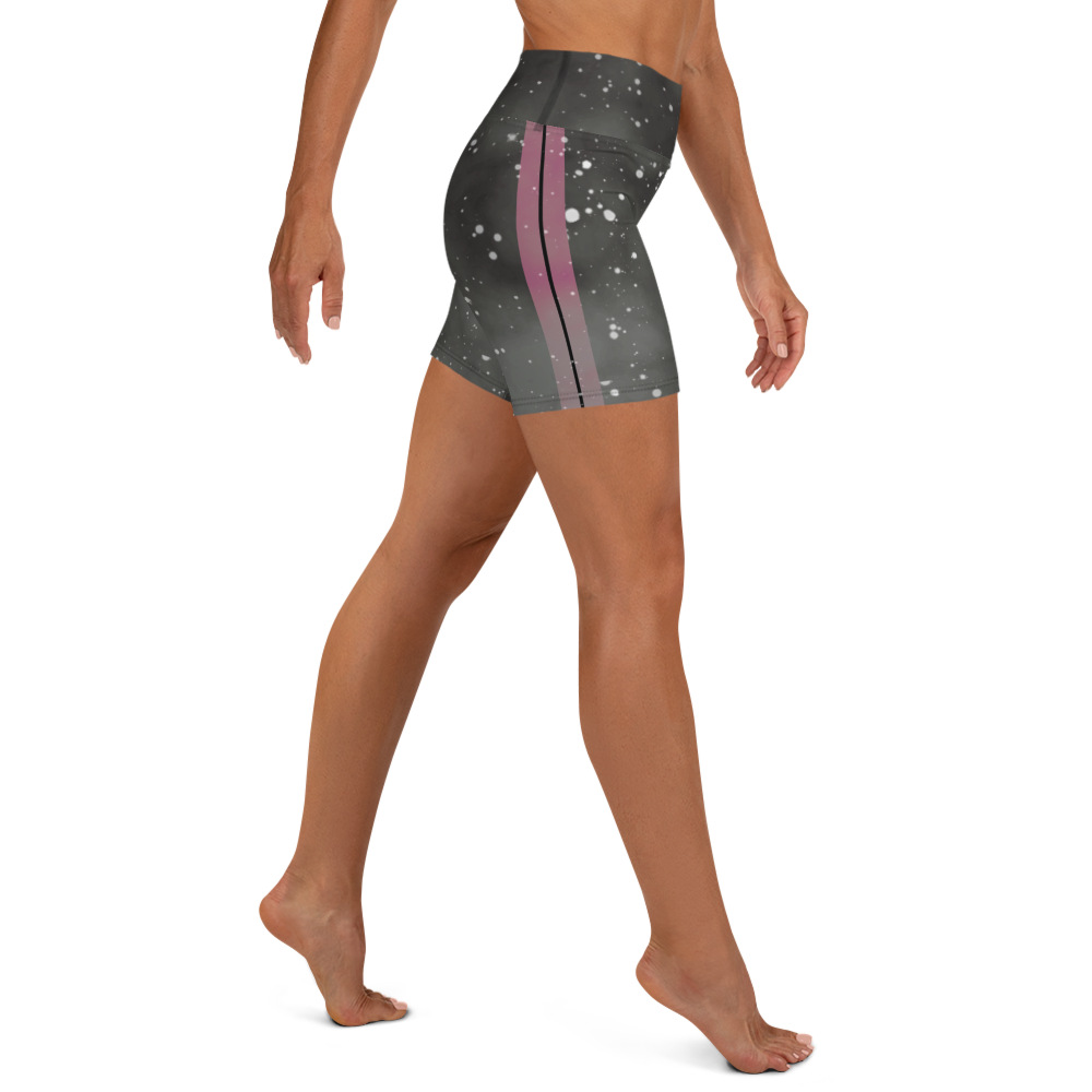 ROYAL ICONIC | Acid Wash Bleach Dye Galaxy Tie Dye Biking Shorts Malibu Side Stripe Pink Aether Grey Wash