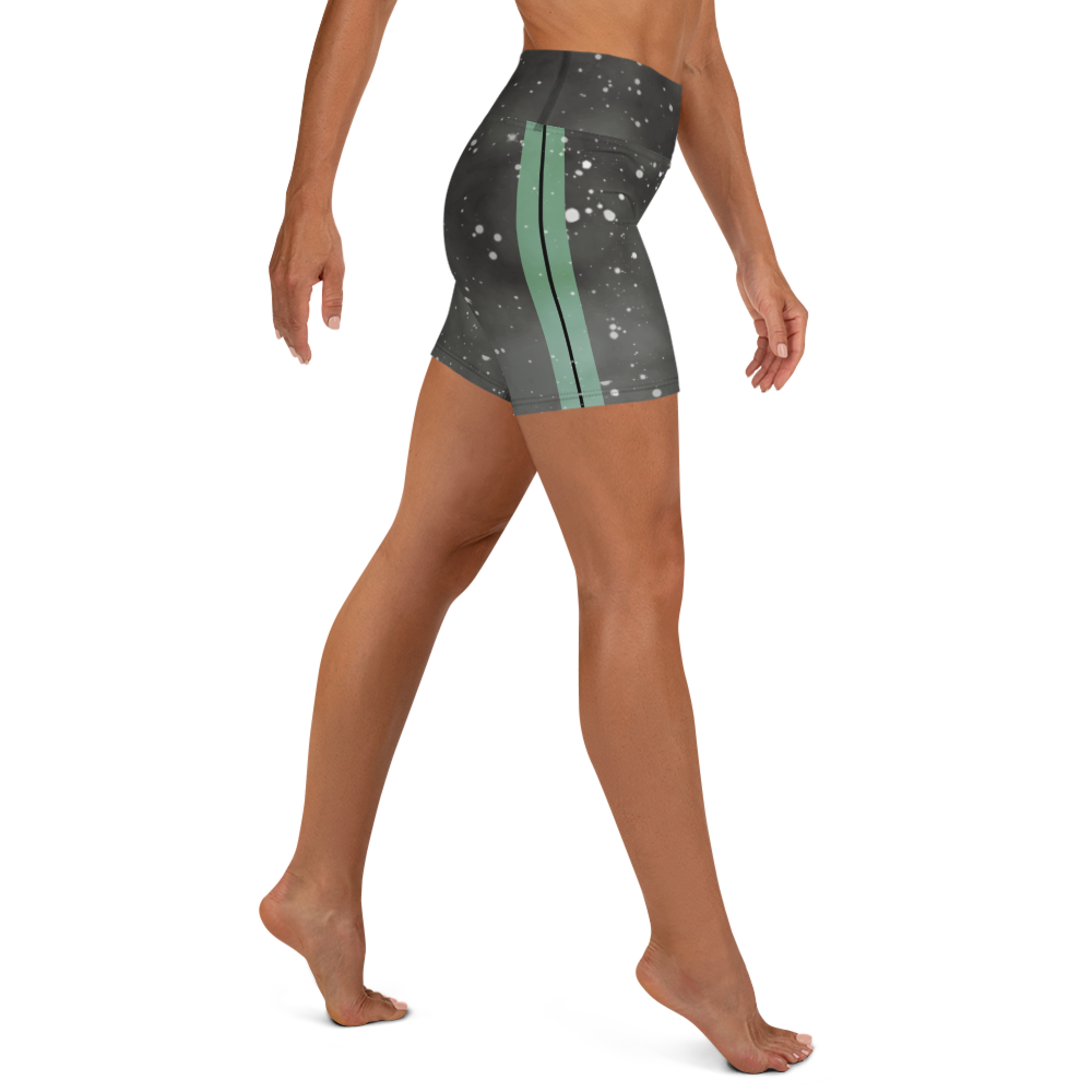 ROYAL ICONIC | Acid Wash Bleach Dye Galaxy Tie Dye Biking Shorts Malibu Side Stripe Seafoam Aether Grey Wash
