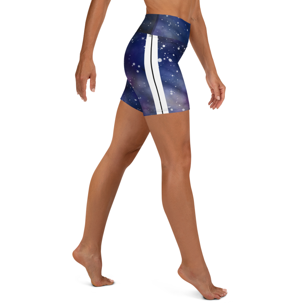 ROYAL ICONIC | Acid Wash Bleach Dye Galaxy Tie Dye Biking Shorts Malibu Side Stripe Ether Cloud Royal Blue Purple N' Wh Wash