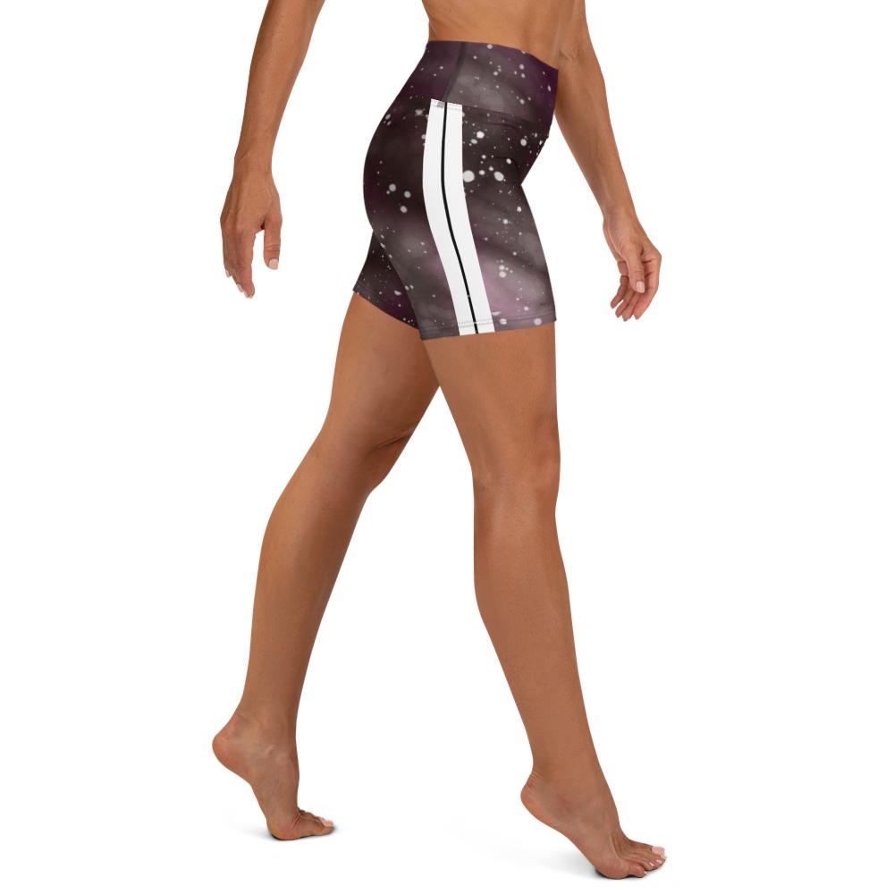 ROYAL ICONIC | Acid Wash Bleach Dye Galaxy Tie Dye Biking Shorts Malibu Side Stripe Ether Cloud Wine Maroon Wash