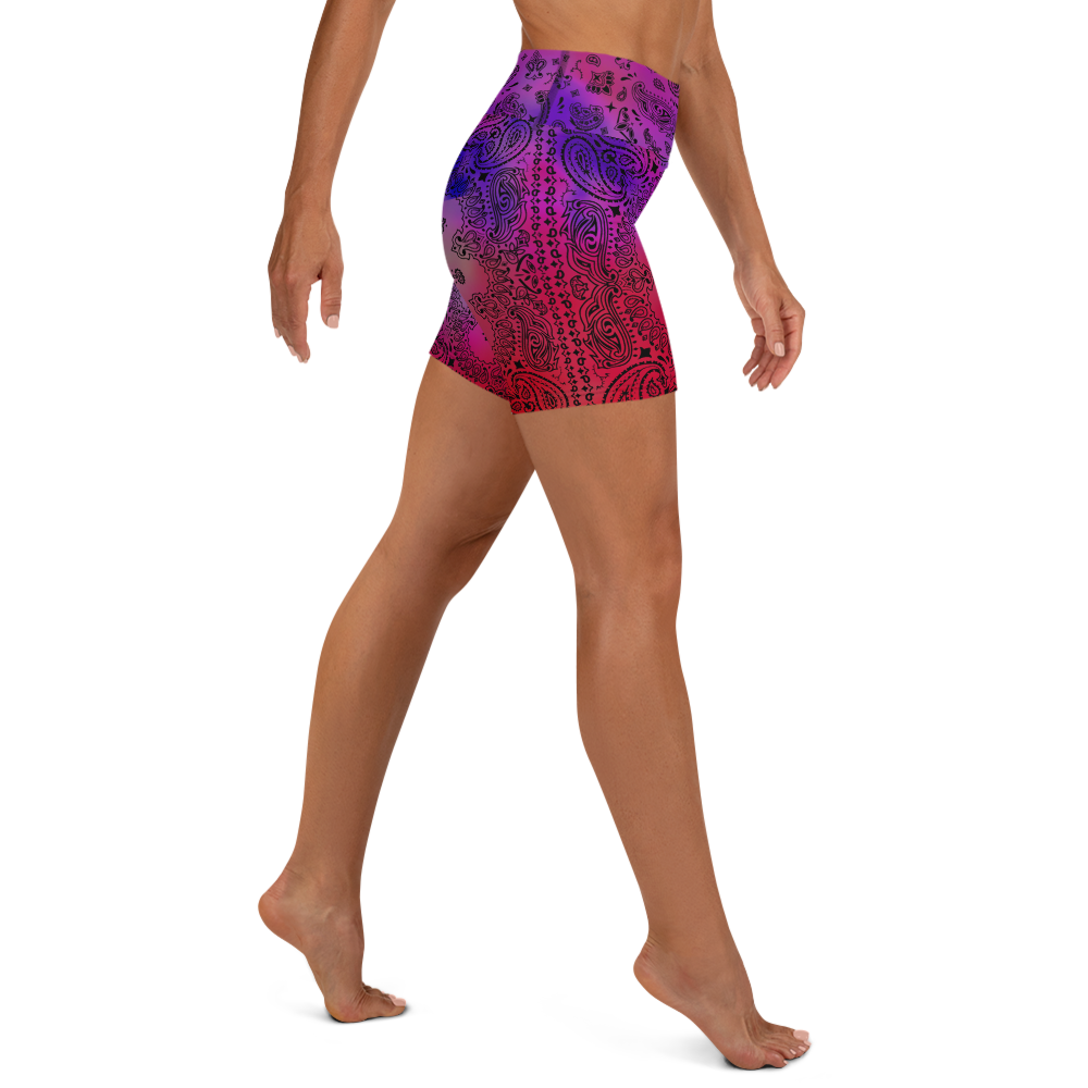 ROYAL ICONIC | OG Candy Bandana Tie Dye Paisley Cloud Dye Biking Shorts Set Brazy Cherry Cola