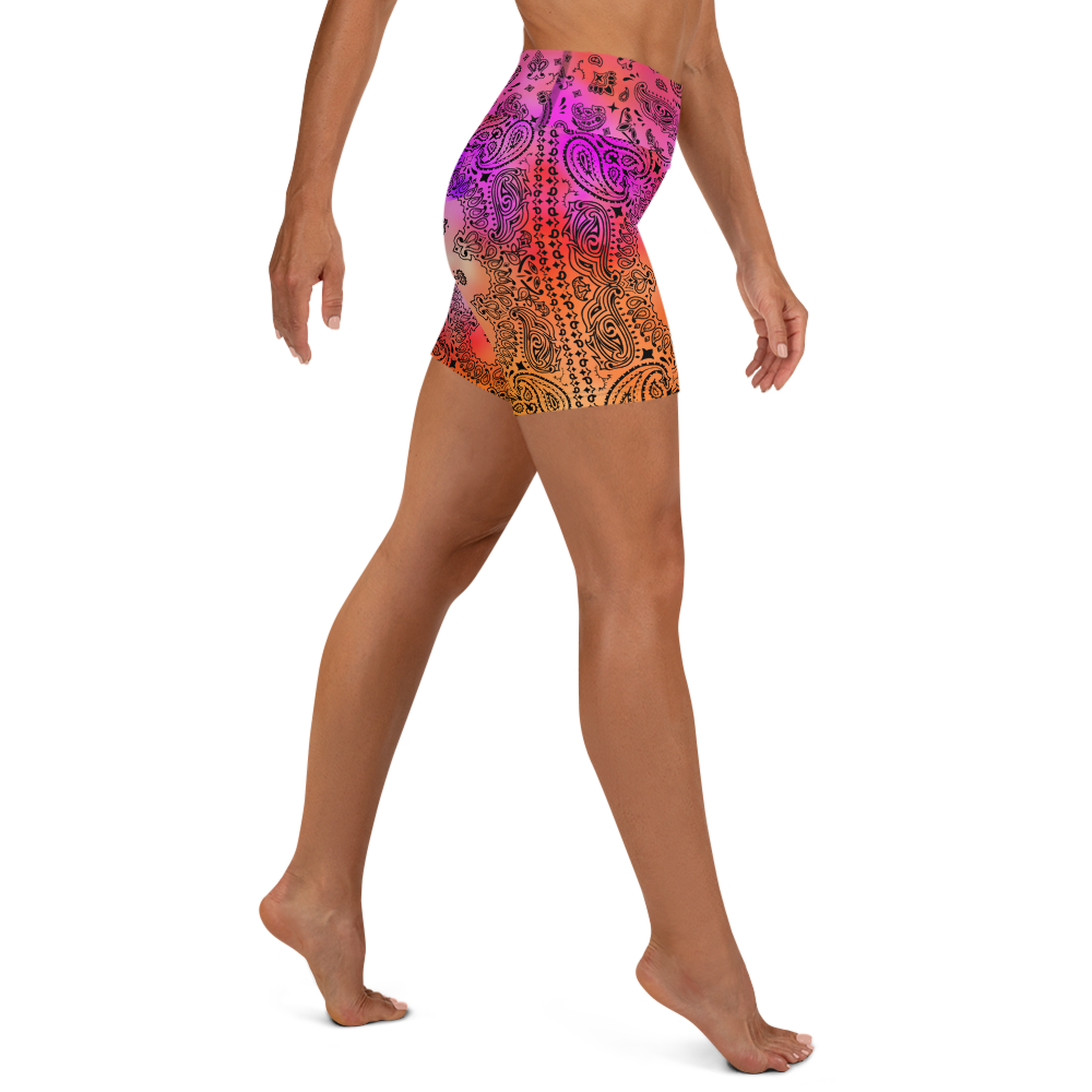 ROYAL ICONIC | OG Candy Bandana Tie Dye Paisley Cloud Dye Biking Shorts Set Sunset Tan Sands