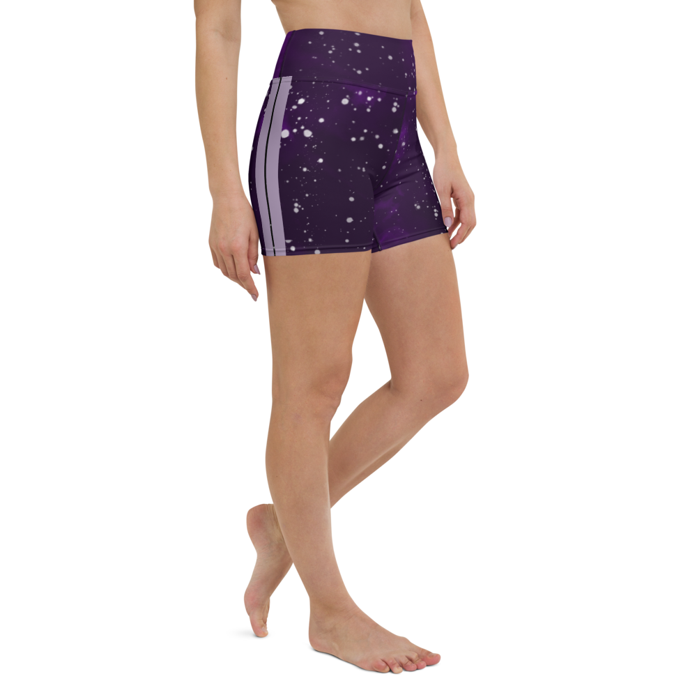 ROYAL ICONIC | Acid Wash Bleach Dye Galaxy Tie Dye Biking Shorts Malibu Side Stripe PURPLE