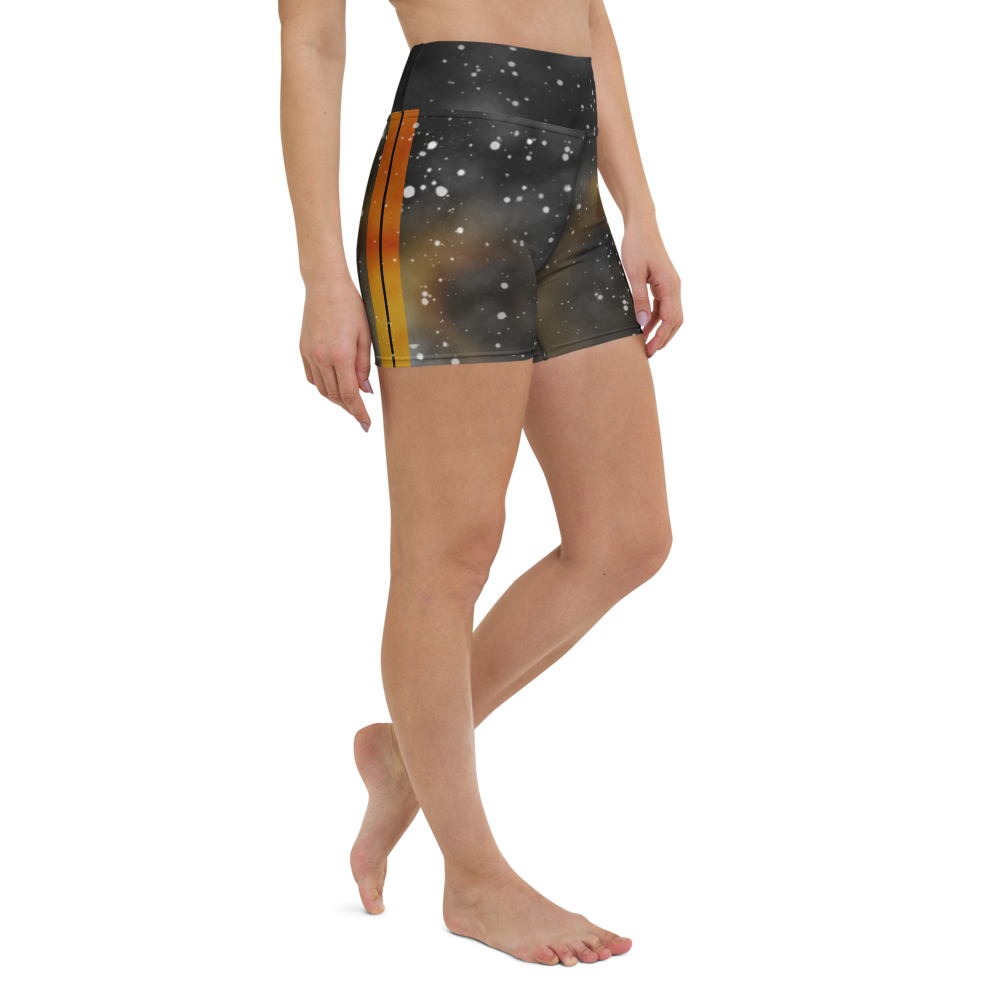 ROYAL ICONIC | Acid Wash Bleach Dye Galaxy Tie Dye Biking Shorts Malibu Side Stripe Orange Sun Aether Grey Wash