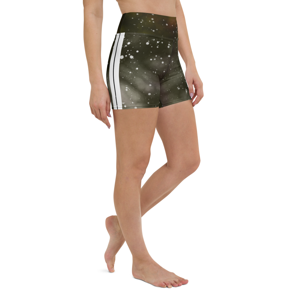ROYAL ICONIC | Acid Wash Bleach Dye Galaxy Tie Dye Biking Shorts Malibu Side Stripe Ether Cloud Blk N' Wh Wash