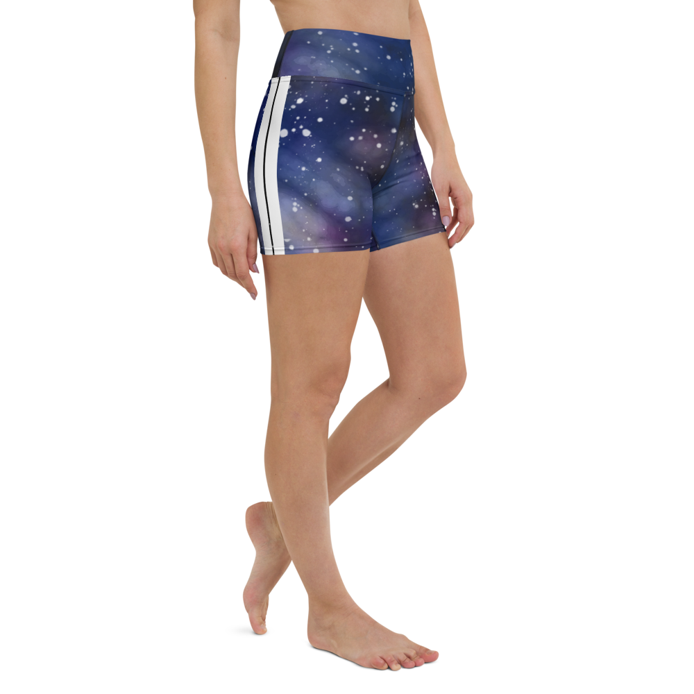 ROYAL ICONIC | Acid Wash Bleach Dye Galaxy Tie Dye Biking Shorts Malibu Side Stripe Ether Cloud Royal Blue Purple N' Wh Wash