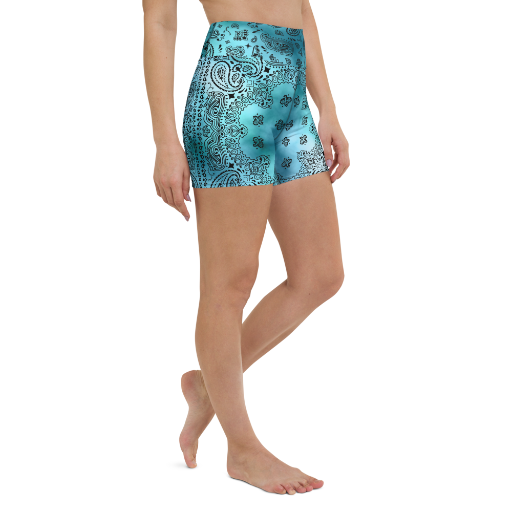 ROYAL ICONIC | OG Candy Bandana Tie Dye Paisley Cloud Dye Biking Shorts Set Sky Blue