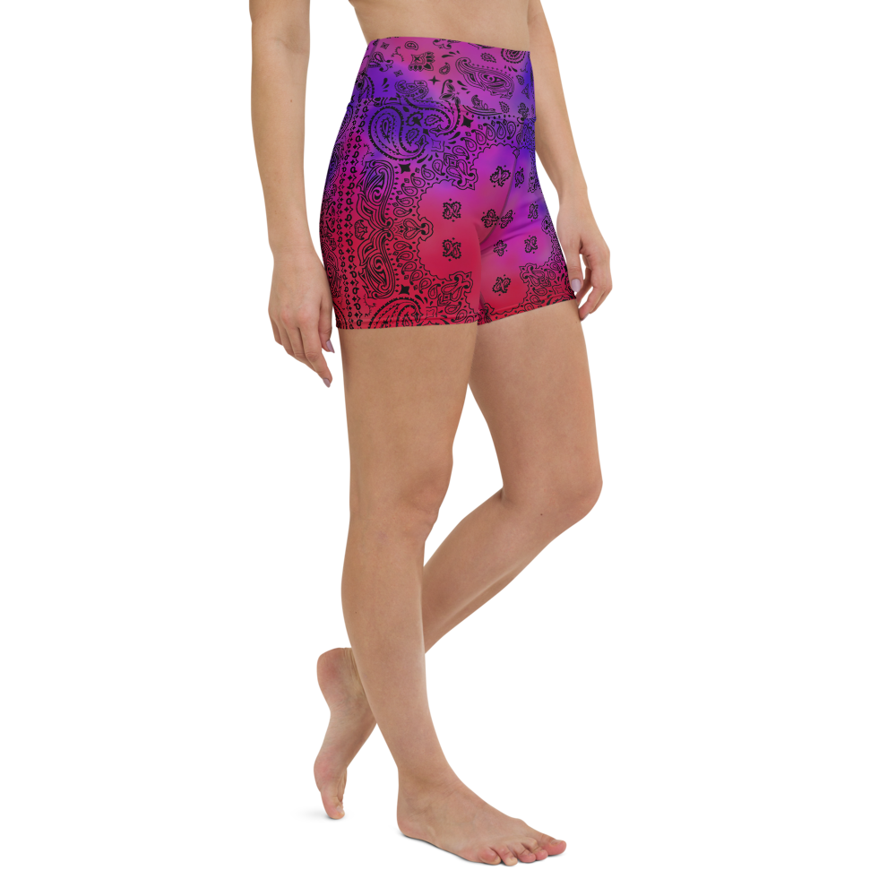 ROYAL ICONIC | OG Candy Bandana Tie Dye Paisley Cloud Dye Biking Shorts Set Brazy Cherry Cola