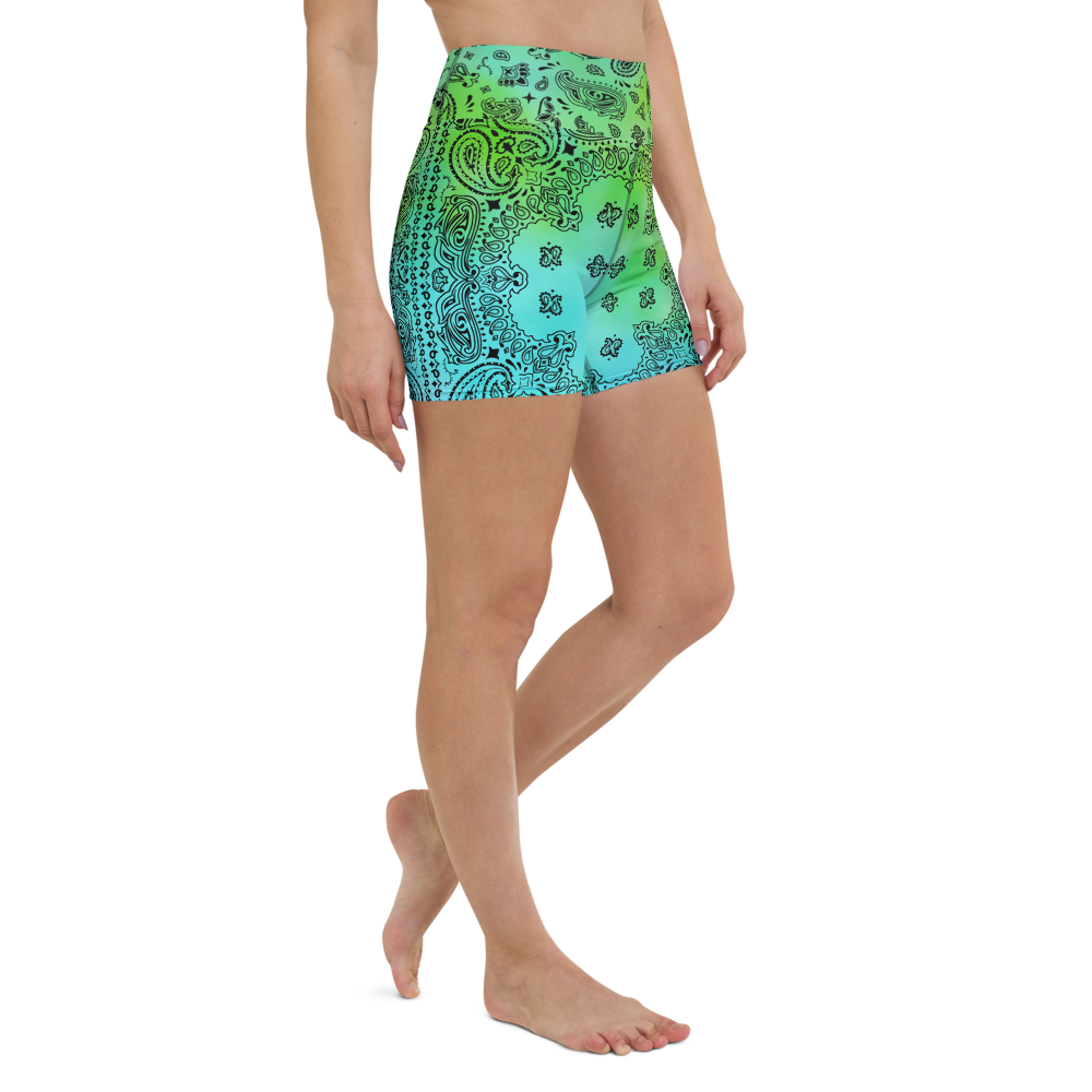 ROYAL ICONIC | OG Candy Bandana Tie Dye Paisley Cloud Dye Biking Shorts Set Alien Teal