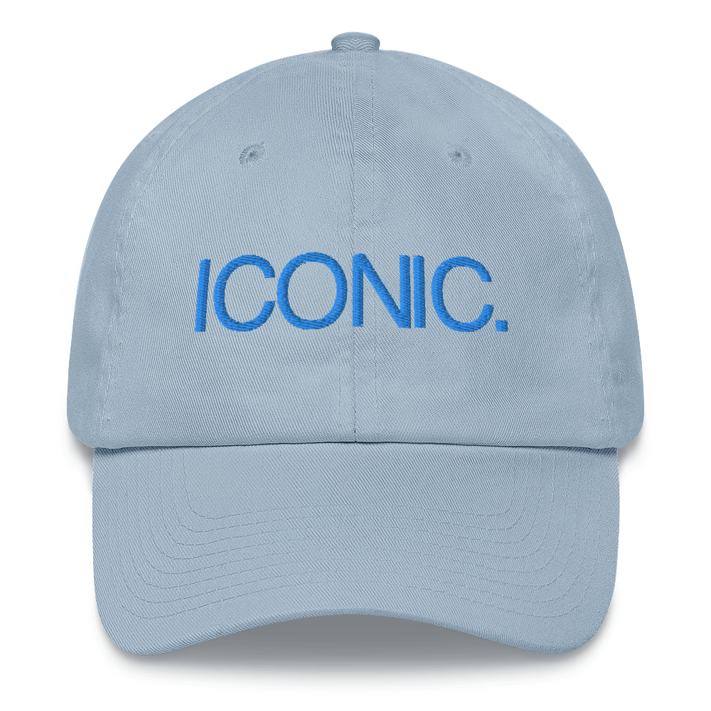 ROYAL ICONIC. | Embroidered Logo Unisex Classic Cap Dad Hat Mom Cap Baby Blue w/ Aqua Teal Thread