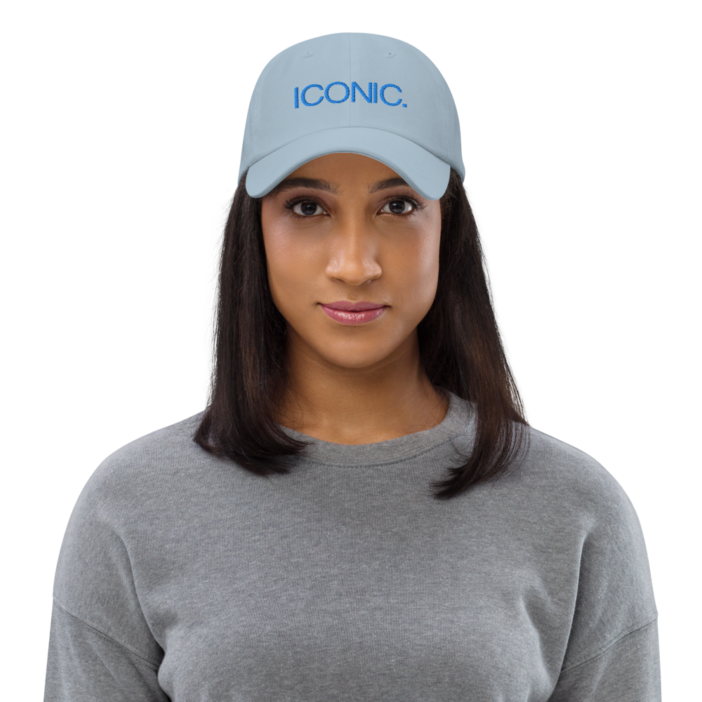 ROYAL ICONIC. | Embroidered Logo Unisex Classic Cap Dad Hat Mom Cap Baby Blue w/ Aqua Teal Thread