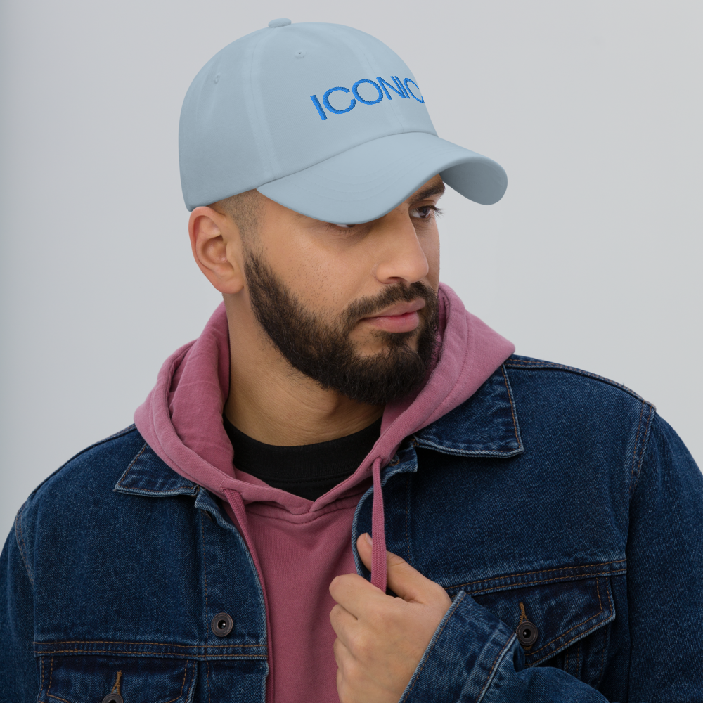 ROYAL ICONIC. | Embroidered Logo Unisex Classic Cap Dad Hat Mom Cap Baby Blue w/ Aqua Teal Thread