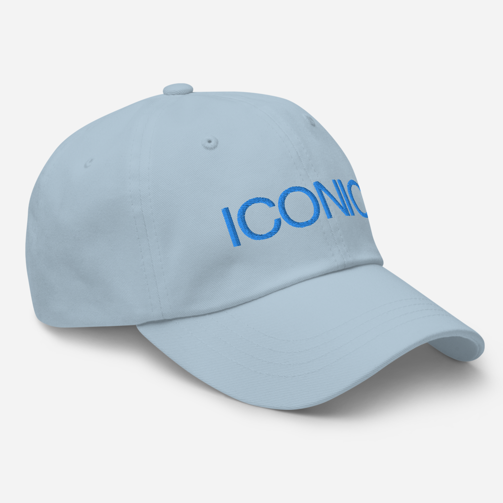 ROYAL ICONIC. | Embroidered Logo Unisex Classic Cap Dad Hat Mom Cap Baby Blue w/ Aqua Teal Thread