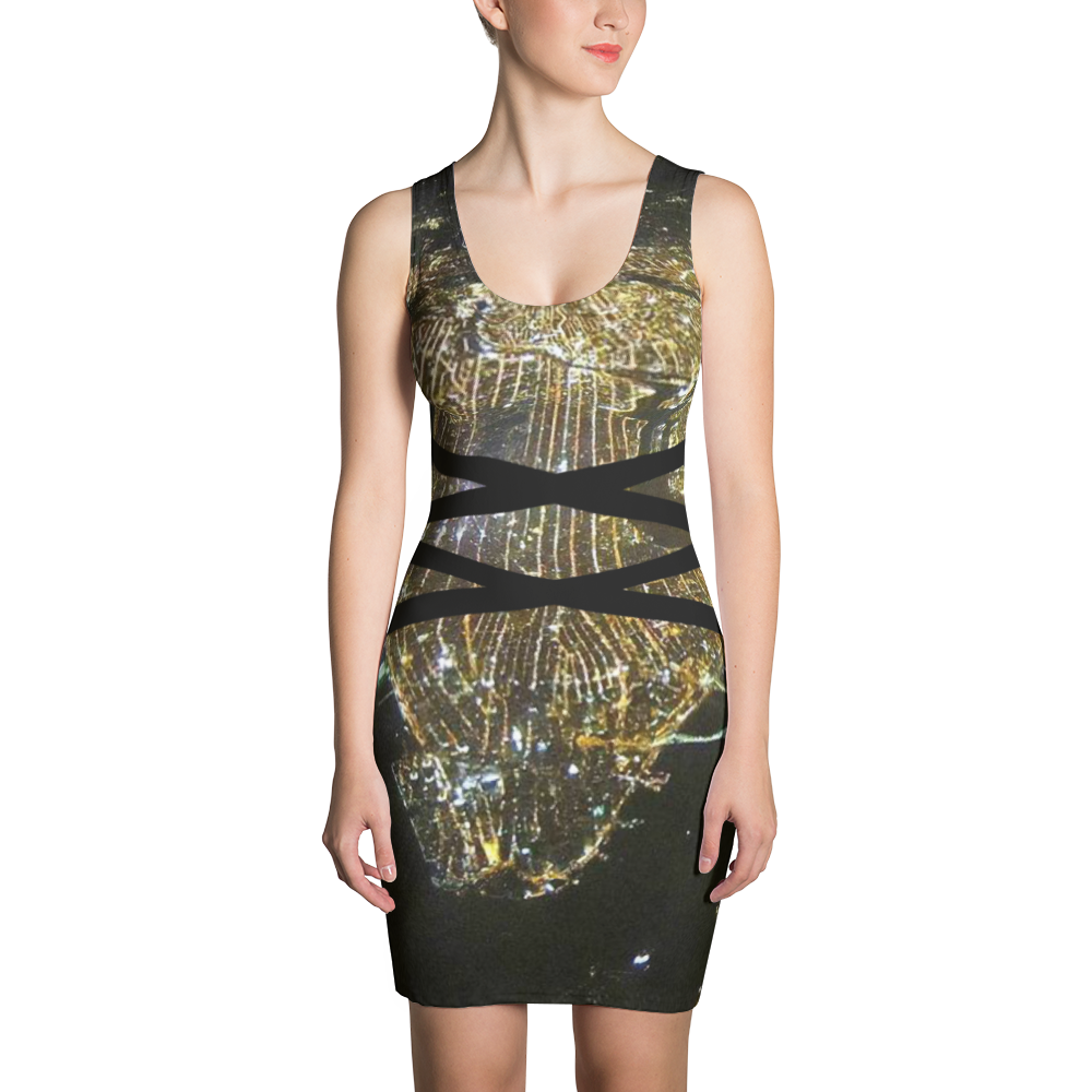 FF BODY CON DRESS CITY LIGHTS NY
