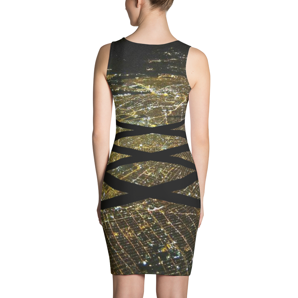 FF BODY CON DRESS CITY LIGHTS NY