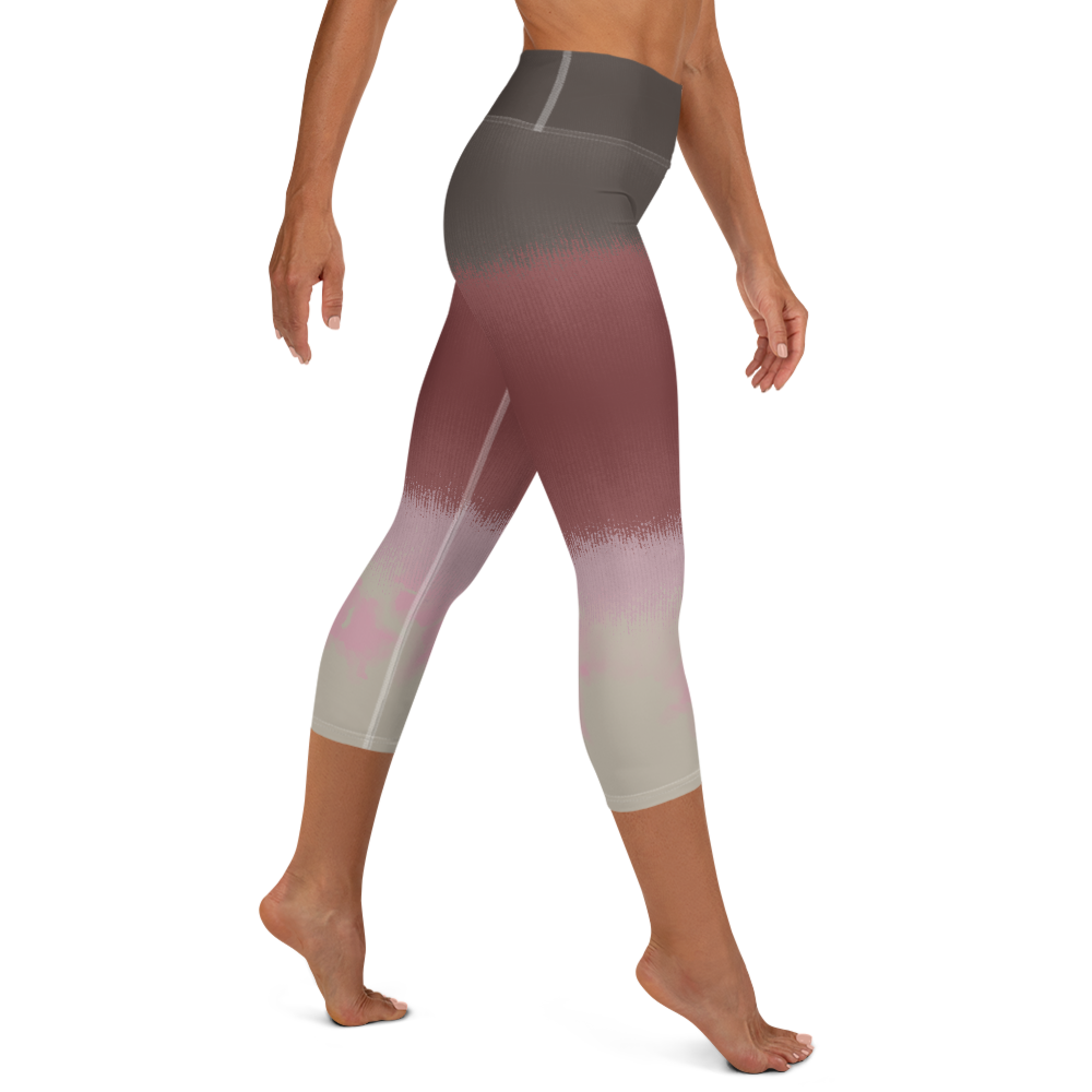 CRXWN | Drip or Dye Max 90 dqm bacon Acid Wash Ice Dye Yoga Capri Leggings