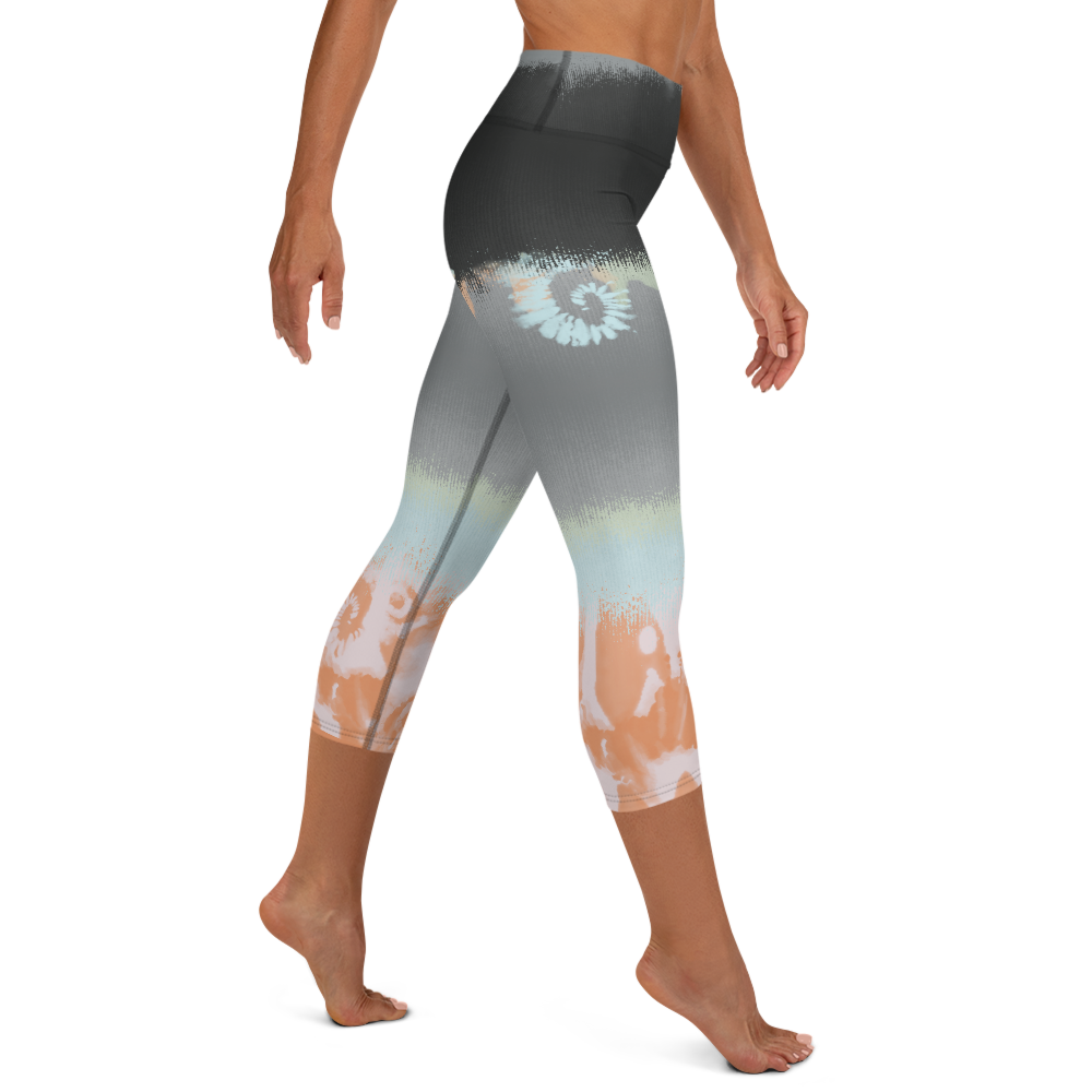 CRXWN | Drip Or Dye SB High Spectrum Easter Ombre Tye Dye Yoga Capri Leggings Venice Beach Vibez