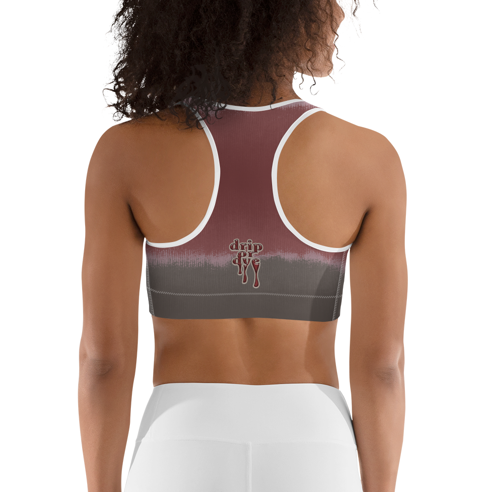 CRXWN | Drip or Dye Max 90 dqm bacon Acid Wash Ice Dye Sports Bra