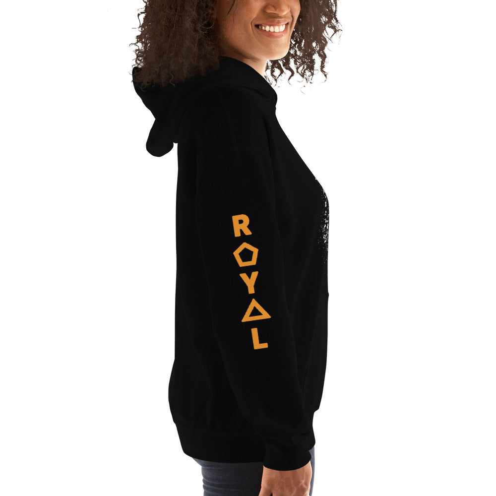 .R.O.Y.A.L. QUEEN DRIP HOODIE HUMAN-IMAL CHEETAH BLK