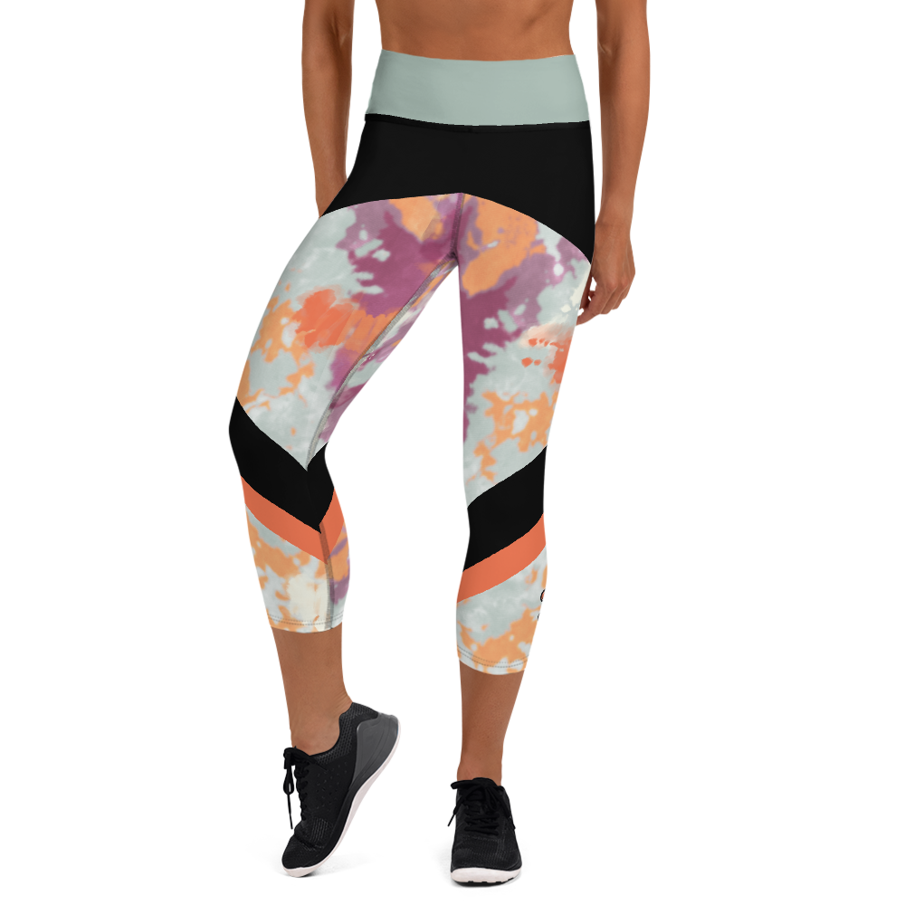 CRXWN | Drip or Dye Max 720 Pistachio HER Collection Acid Wash Tye Dye Yoga Capri Leggings