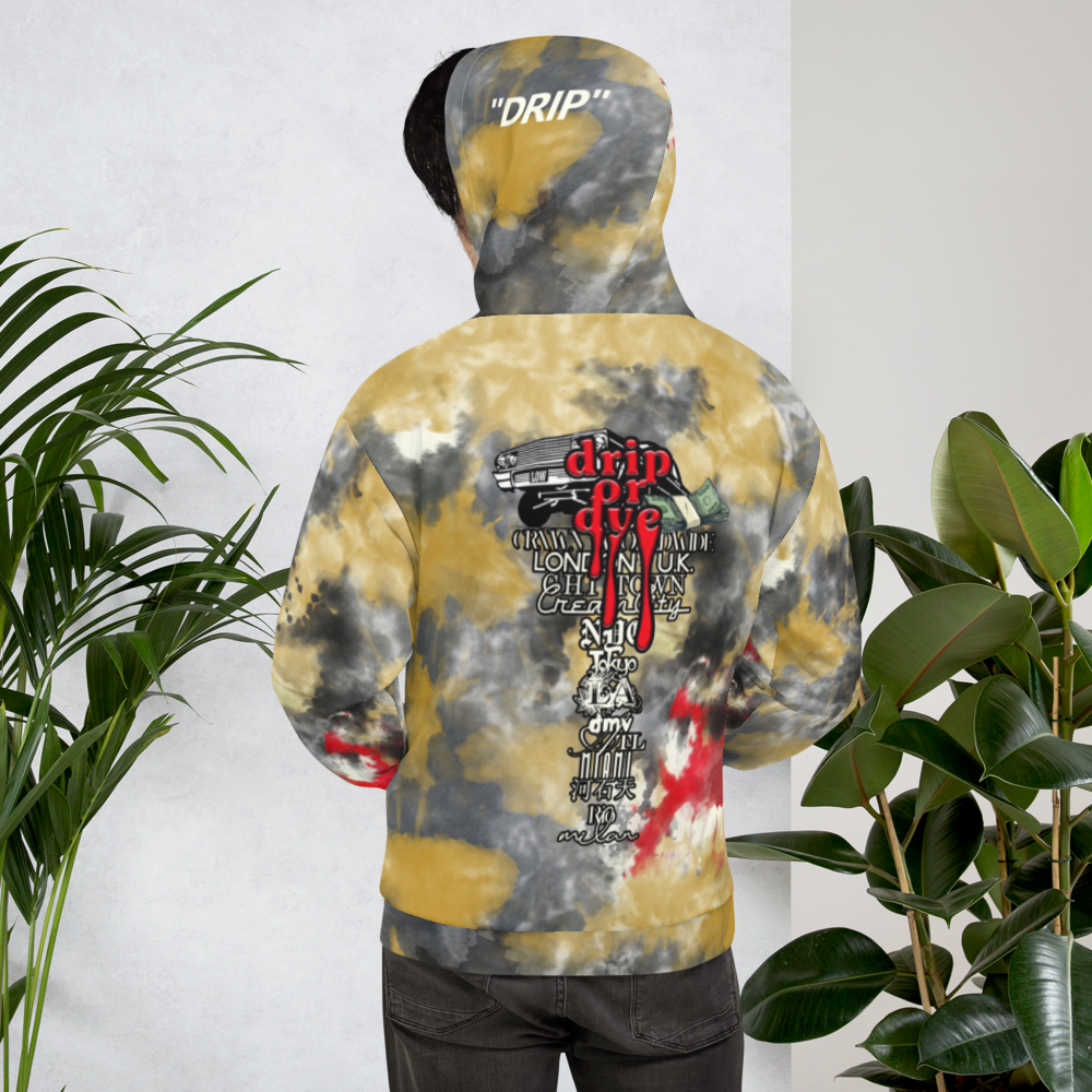 CRXWN | Drip or Dye 5 Retro Off White X Ice Dye UNISEX Hoodie