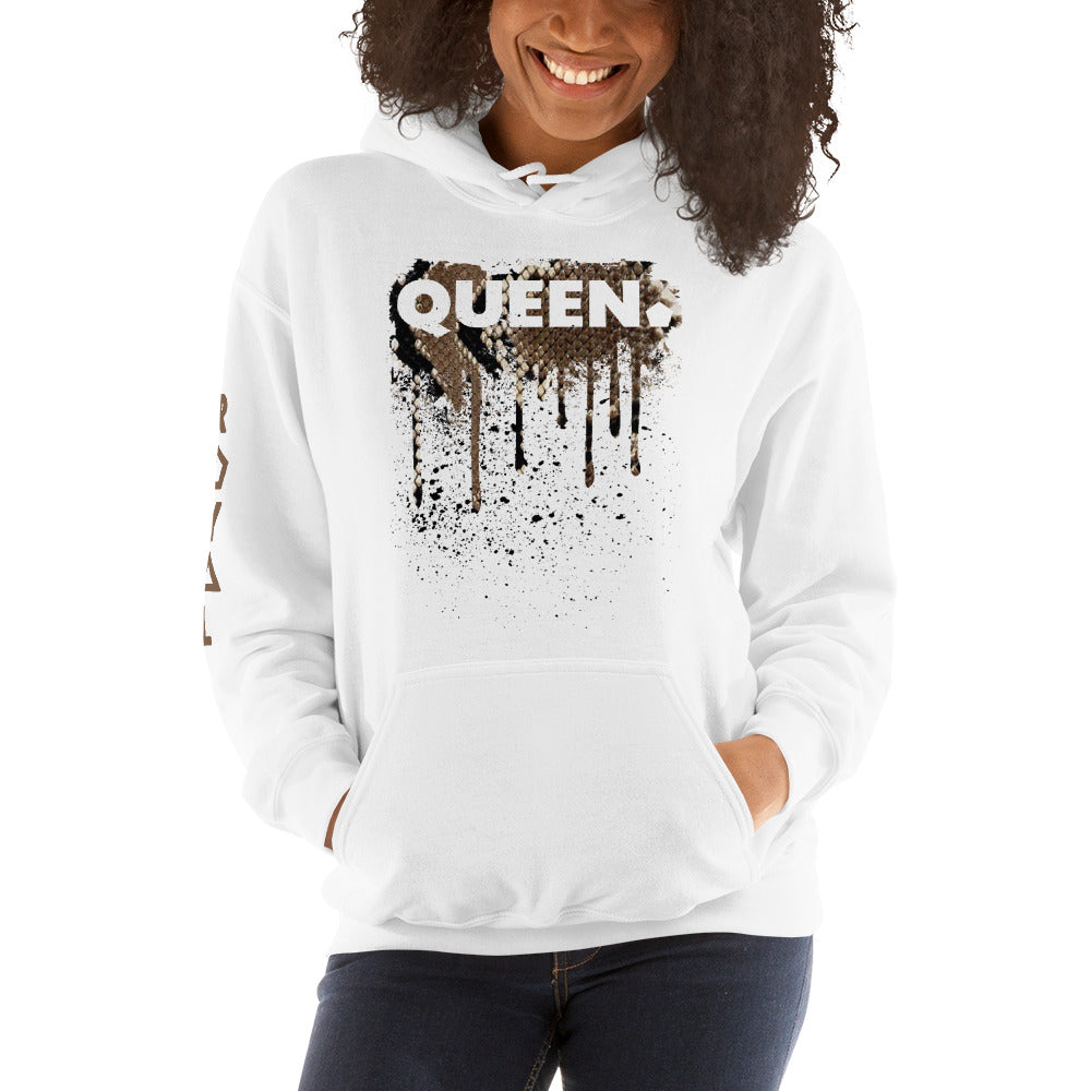 .R.O.Y.A.L. QUEEN DRIP HOODIE HUMAN-IMAL COBRA WH