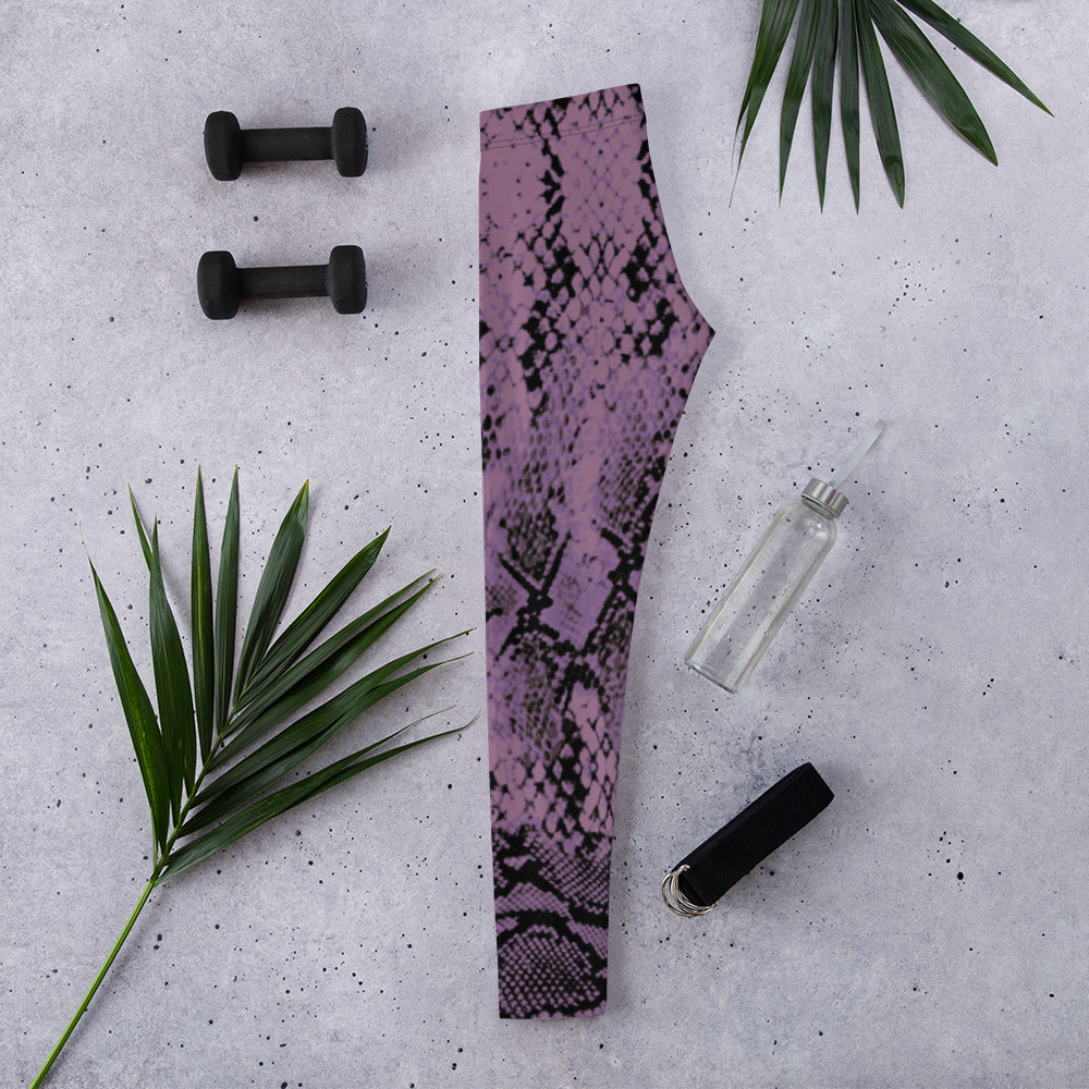 ROYAL. WEAR | QUEEN ISIS COBRA SNAKE PRINT LEGGINGS. PURPLE