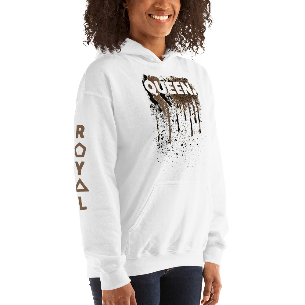 .R.O.Y.A.L. QUEEN DRIP HOODIE HUMAN-IMAL COBRA WH