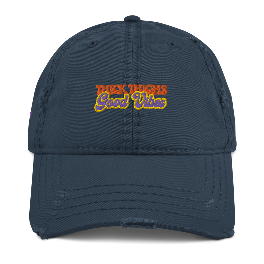 ROYAL WEAR | Empower Thick Thighs Good Vibes Trippy Super Retro Distressed Dad Cap
