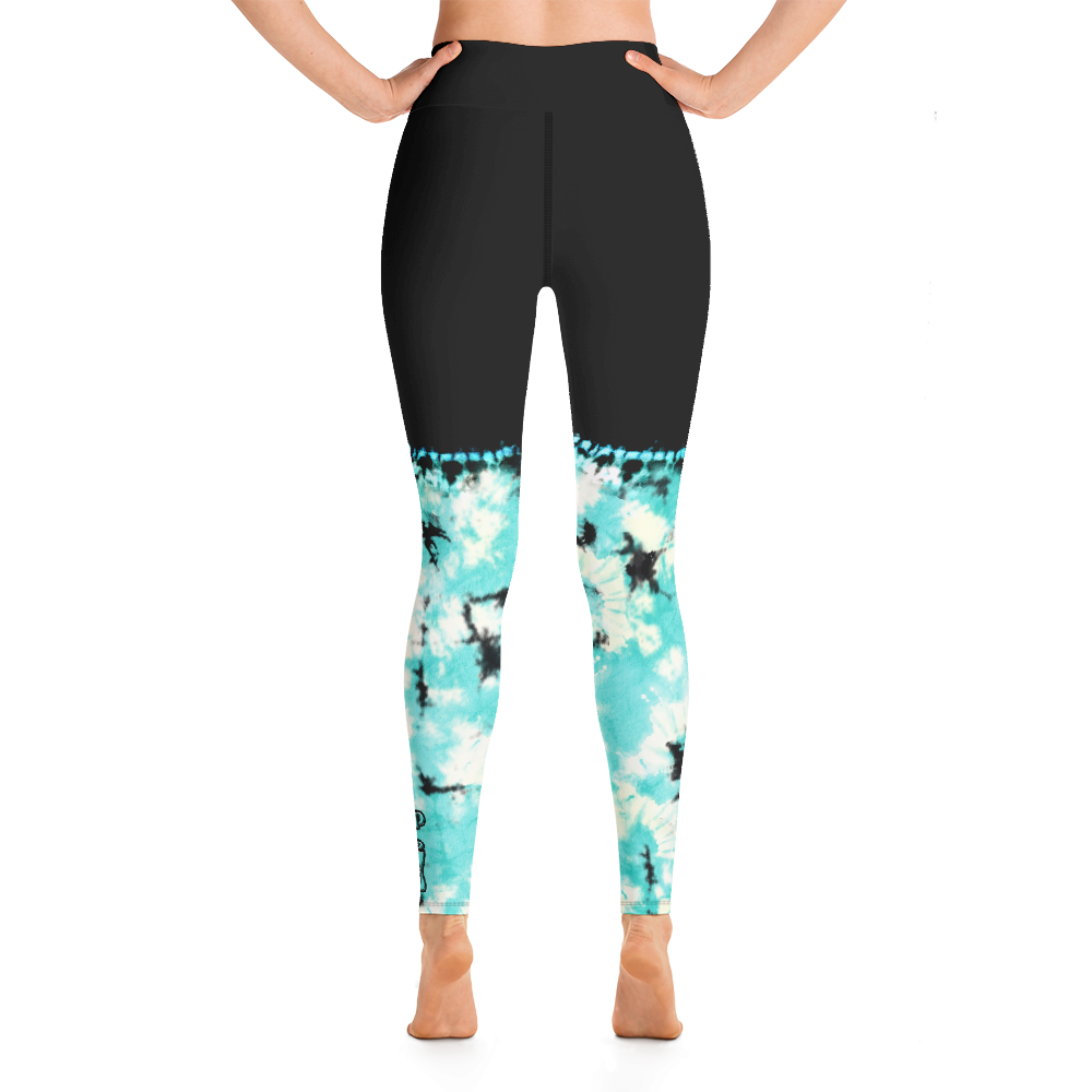 CRXWN | Drip Or Dye Max 90 Recraft Hyper Tourquoise HER Collection Tye Dye Yoga Leggings