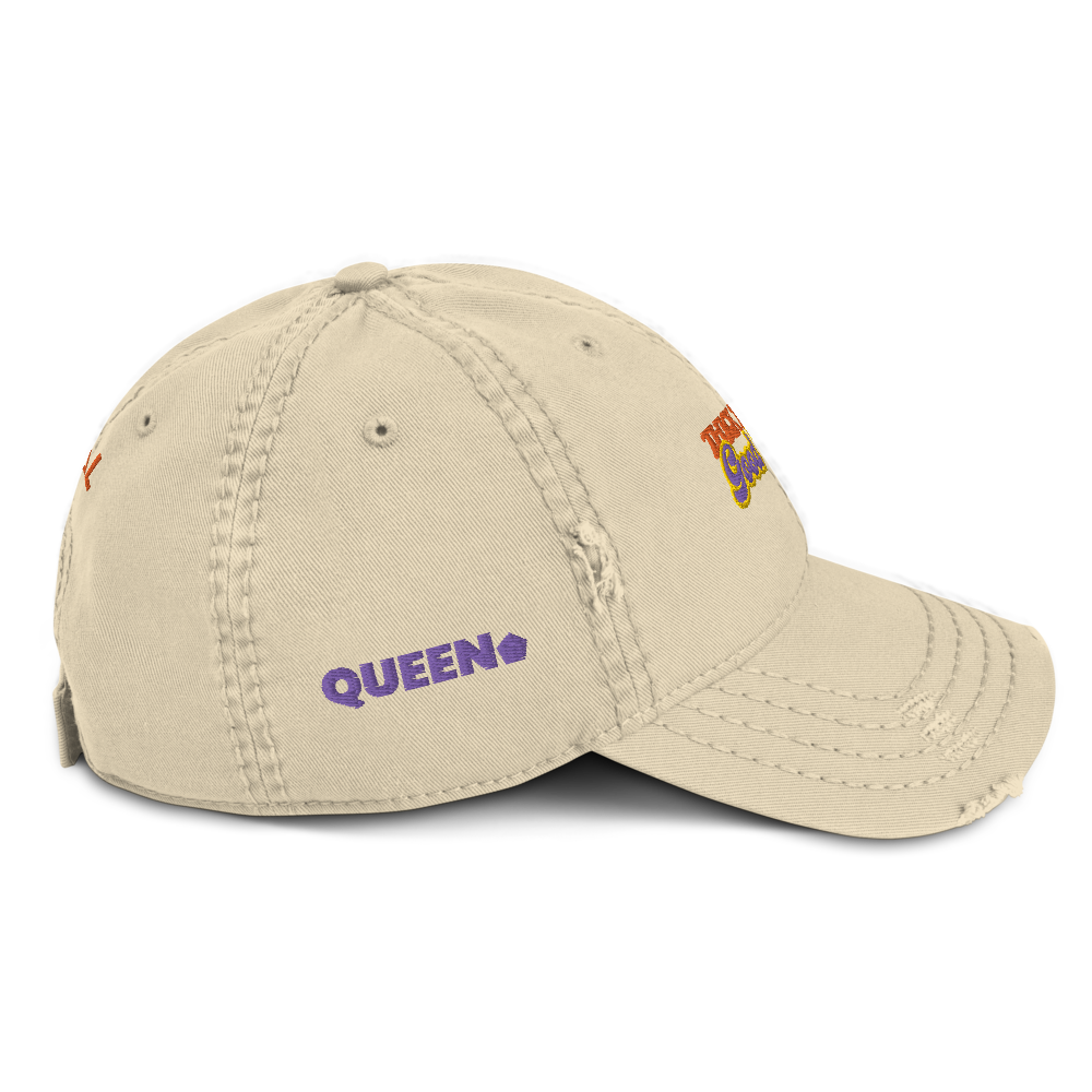 ROYAL WEAR | Empower Thick Thighs Good Vibes Trippy Super Retro Distressed Dad Cap
