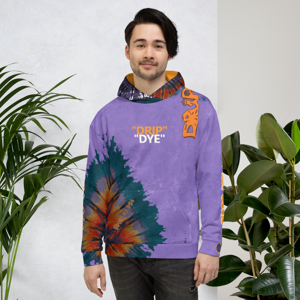 CRXWN | Drip or Dye Air Max 90 Recraft Hyper Grape Trippy Ice Dye UNISEX Hoodie 1