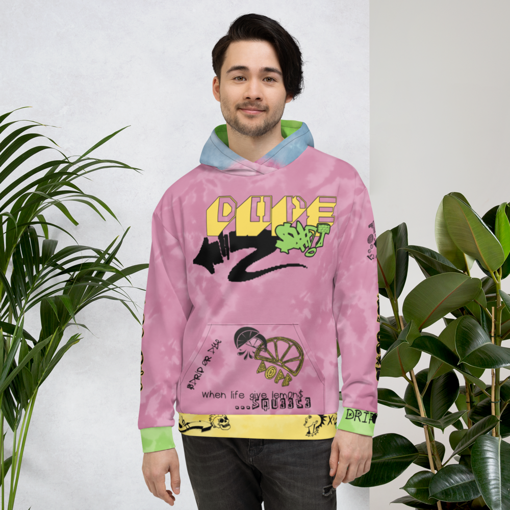 CRXWN | Drip or Dye Aerospace 720 Lyrical Lemon Dope Acid Wash UNISEX Hoodie 1