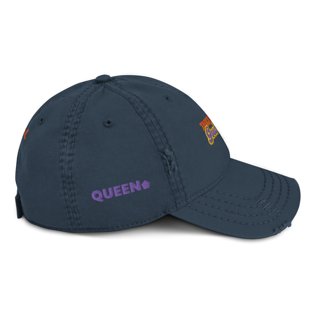 ROYAL WEAR | Empower Thick Thighs Good Vibes Trippy Super Retro Distressed Dad Cap
