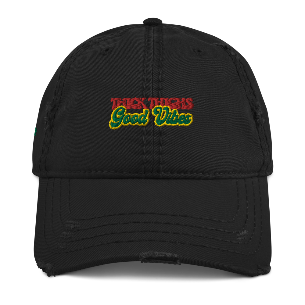 ROYAL WEAR | Empower Thick Thighs Good Vibes Trippy Super Retro Distressed Afro Tings Dad Cap